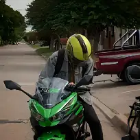 rosich marcos in his motorcycle